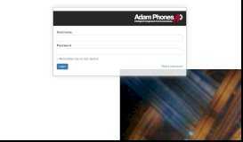 
							         Adam Phones Portal								  
							    