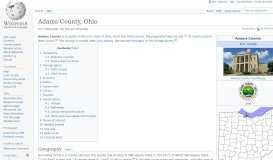
							         Adams County, Ohio - Wikipedia								  
							    