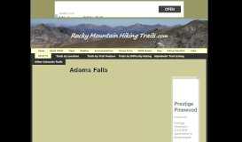 
							         Adams Falls - Rocky Mountain Hiking Trails								  
							    