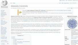 
							         Adamson University - Wikipedia								  
							    