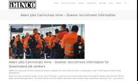 
							         Adani jobs Carmichael mine Downer recruitment information - iMINCO								  
							    