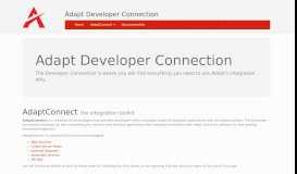 
							         Adapt Developer Connection | Adapt API | Adapt Integrations								  
							    