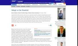 
							         Adapt or be flooded | VOX, CEPR Policy Portal - Vox EU								  
							    