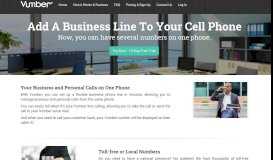 
							         Add a Business Line to your existing cell or landline - Vumber								  
							    