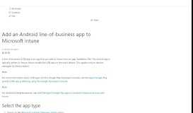 
							         Add an Android line-of-business app to Microsoft Intune | Microsoft ...								  
							    