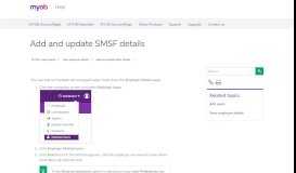 
							         Add and update SMSF details - MYOB's super portal - MYOB Help ...								  
							    