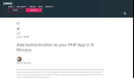 
							         Add Authentication to your PHP App in 5 Minutes | Okta ...								  
							    