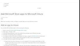 
							         Add Microsoft Store apps to Microsoft Intune | Microsoft Docs								  
							    