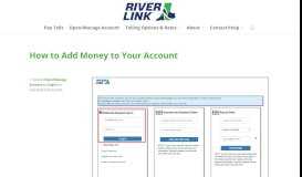 
							         Add Money to Account | RiverLink								  
							    