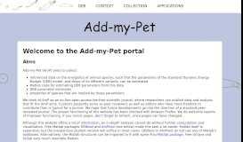 
							         Add my Pet portal								  
							    