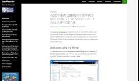 
							         Add new users in Office 365 using the Microsoft Online Portal | Jaap ...								  
							    