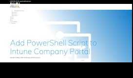 
							         Add PowerShell Script to Intune Company Portal - risual								  
							    