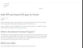 
							         Add VPP-purchased apps - Intune for Education | Microsoft Docs								  
							    