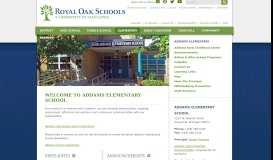 
							         Addams Elementary - Elementary/Early Childhood - Royal Oak Schools								  
							    