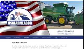 
							         Add/Edit Resume - USA Farm Labor								  
							    