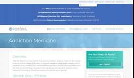 
							         Addiction Medicine FAQ – American Board of Preventive Medicine								  
							    