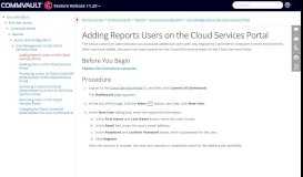 
							         Adding Reports Users on the Cloud Services Portal - CommVault ...								  
							    