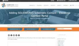 
							         Adding SOLIDWORKS Schematic Content - Electronic Content Portal								  
							    