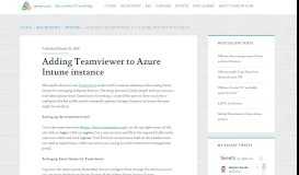 
							         Adding Teamviewer to Azure Intune instance - Hyper-V								  
							    