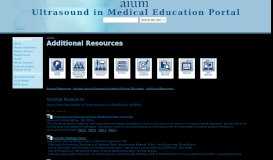 
							         Additional Resources - Ultrasound in Medical Education Portal								  
							    