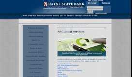 
							         Additional Services - Rayne State Bank								  
							    
