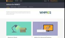 
							         Addons for WHMCS | Developer Portal | MrDomain								  
							    