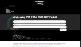 
							         Addressing CVE-2014-6332 SWF Exploit - Palo Alto Networks Blog								  
							    
