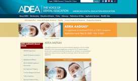 
							         ADEA AADSAS - American Dental Education Association								  
							    