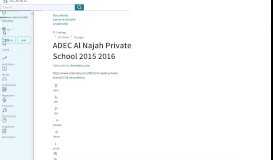 
							         ADEC Al Najah Private School 2015 2016 | Curriculum (156 views)								  
							    