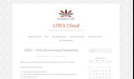 
							         ADEC – Network Learning Community – LIWA Cloud								  
							    