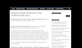 
							         Adeyemi College of Education Ondo Students Portal Login - Eduloaded								  
							    