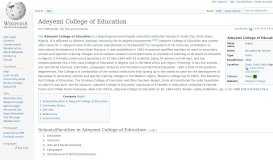 
							         Adeyemi College of Education - Wikipedia								  
							    