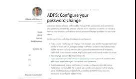 
							         ADFS: Configure your password change – Albandrod's Memory								  
							    