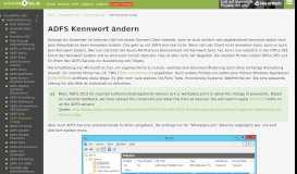 
							         ADFS Kennwort ändern - MSXFAQ								  
							    