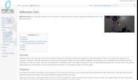 
							         Adhesion Gel - Portal Wiki								  
							    