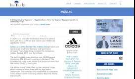 
							         Adidas Application | 2019 Careers, Job Requirements & Interview								  
							    