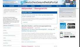 
							         Adipositas / Übergewicht • DeutschesGesundheitsPortal								  
							    