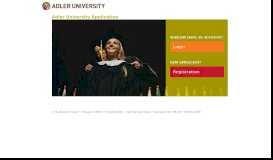 
							         Adler University Application								  
							    