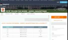 
							         A.D.M. College for Women - [ADMC], Nagapattinam - Admissions ...								  
							    