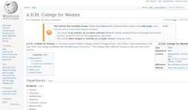 
							         A.D.M. College for Women - Wikipedia								  
							    
