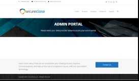 
							         Admin Portal Access | SecureClose								  
							    