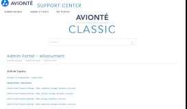 
							         Admin Portal - eDocument – Support Center								  
							    