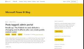 
							         admin portal - Microsoft Power BI								  
							    