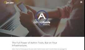 
							         Admin Tools Portal Landing Page - GEO Jobe								  
							    