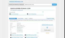 
							         admin-yeva4u.com at Website Informer. Visit Admin Yeva 4 U.								  
							    