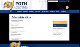 
							         Administration – Administration – Poth ISD								  
							    