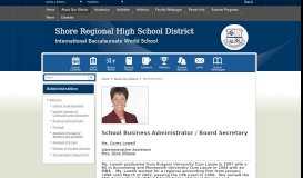 
							         Administration / Business Administrator - Shore Regional High School								  
							    