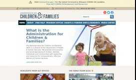 
							         Administration for Children and Families: Home								  
							    
