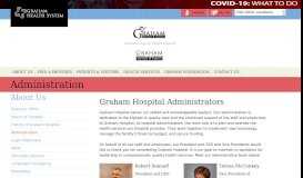 
							         Administration - Graham Health System								  
							    