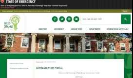 
							         Administration Portal | West Orange, NJ - Official Website								  
							    
